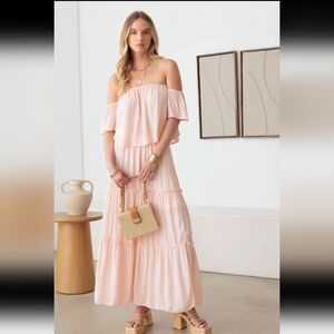 💕117 Pink off the Shoulder Top